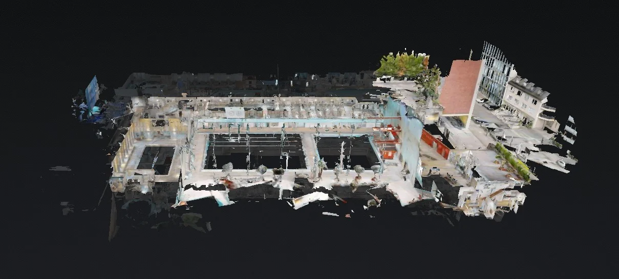 3D-Modell einer Schwimmhalle